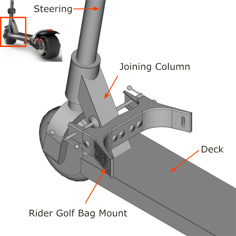The Joining Column is the column that connects the deck to the steering.